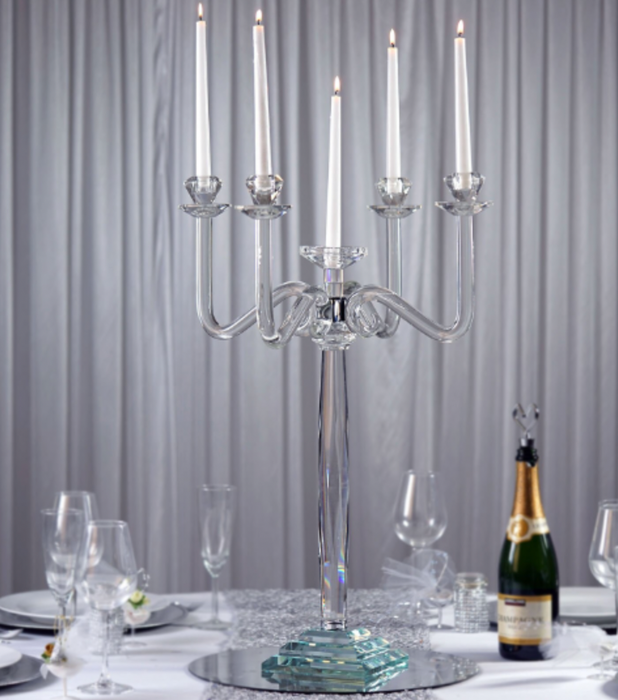 Crystal Glass Branch Style Candelabras 27", 36", or 40"