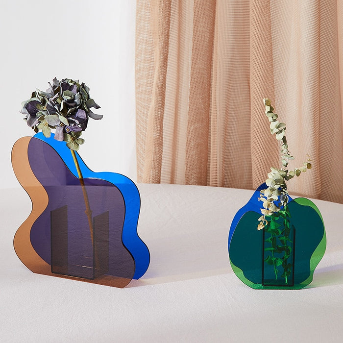 Colorful Modern Acrylic Wave Vase