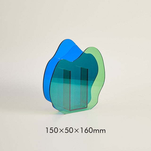 Colorful Modern Acrylic Wave Vase