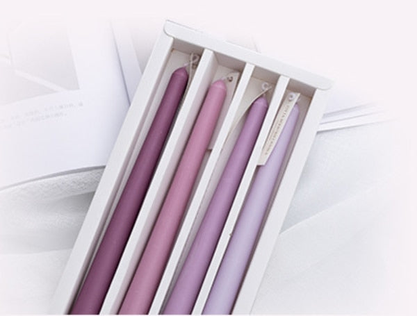 Color Palette Essential Oil Scented Taper Candles - Pack of 4