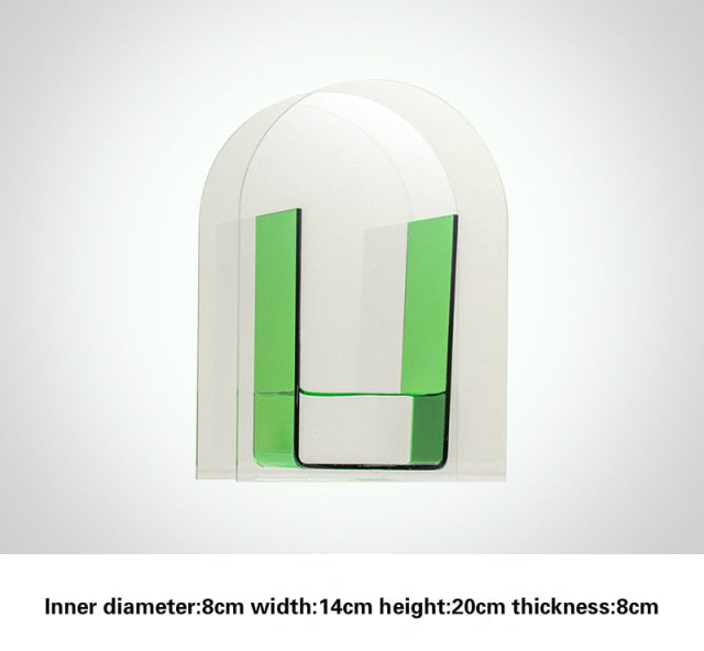Colorful Modern Acrylic Arch Vase
