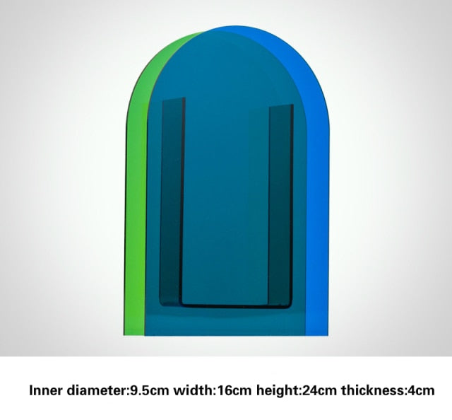 Colorful Modern Acrylic Arch Vase