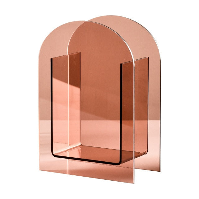 Colorful Modern Acrylic Arch Vase