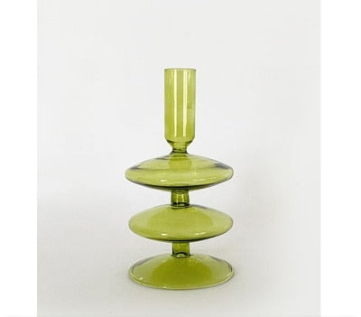 Bubble Glass Candlesticks - Mixed Short Collection