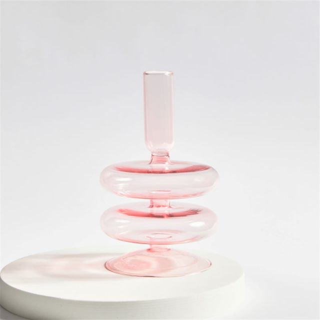 Bubble Glass Candlesticks - Mixed Short Collection
