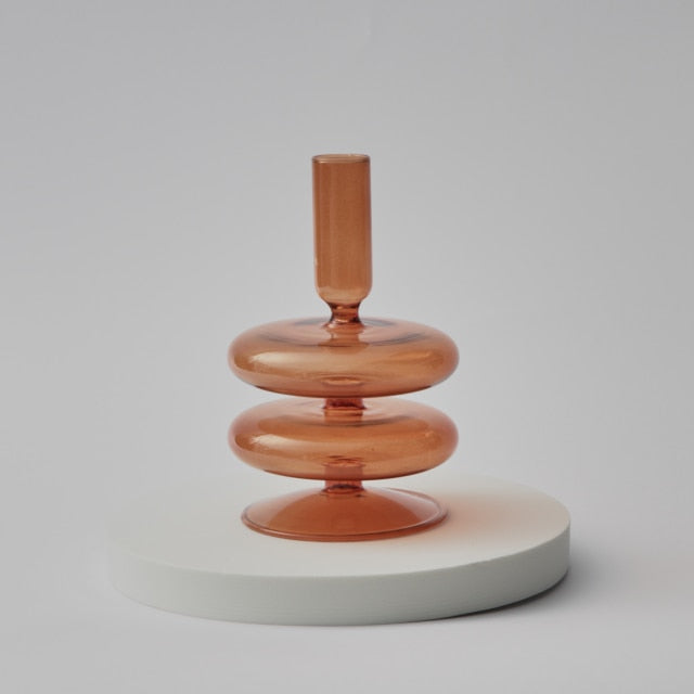 Bubble Glass Candlesticks - Mixed Short Collection