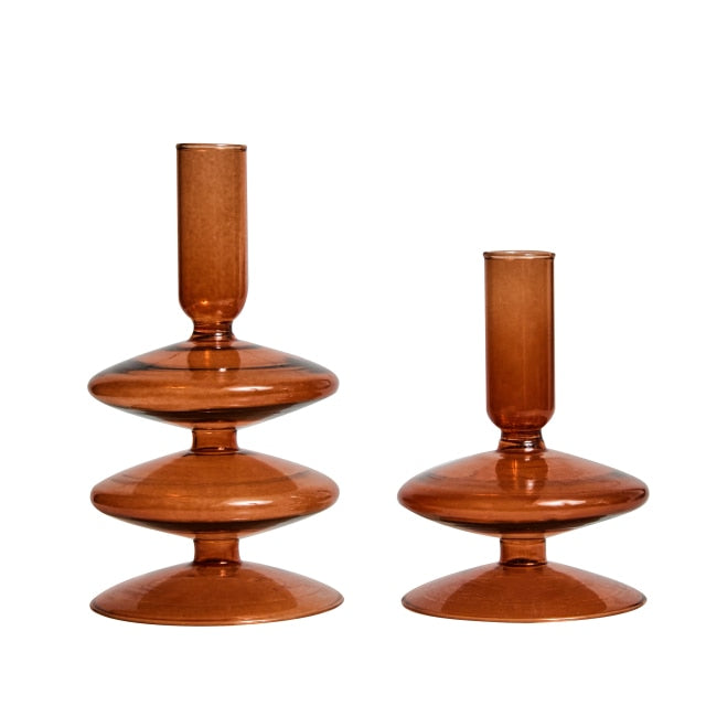 Bubble Glass Candlesticks - Mixed Short Collection