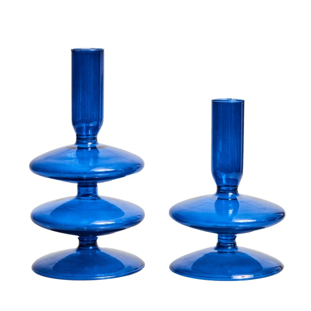 Bubble Glass Candlesticks - Mixed Short Collection