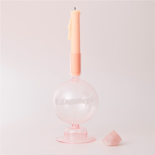 Bubble Glass Candlesticks - Mixed Short Collection