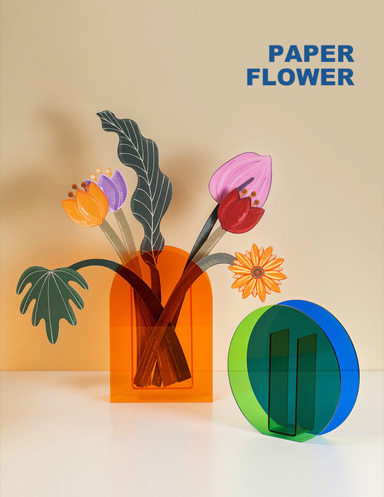 Colorful Modern Acrylic Arch Vase