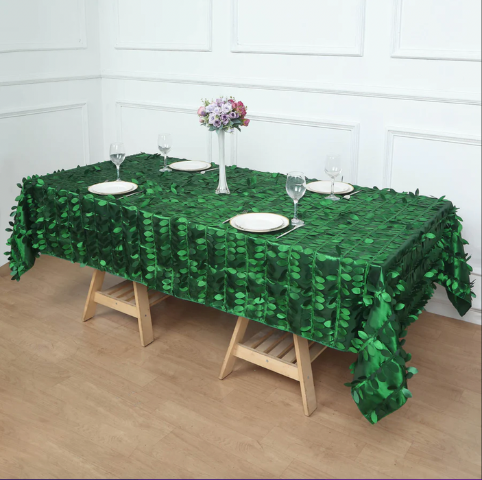 Leaf Petal Taffeta Tablecloths