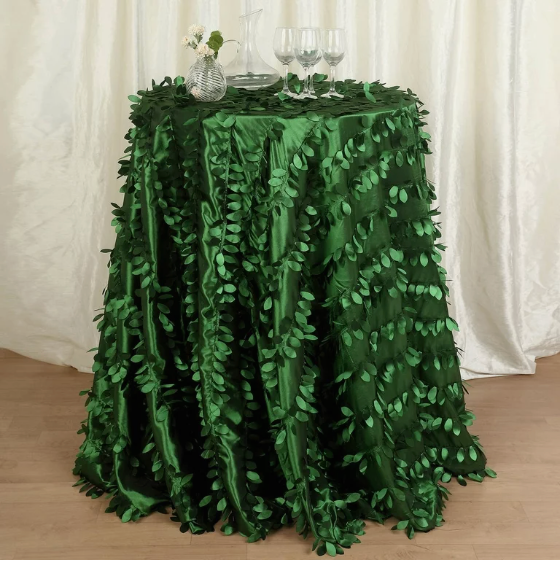 Leaf Petal Taffeta Tablecloths