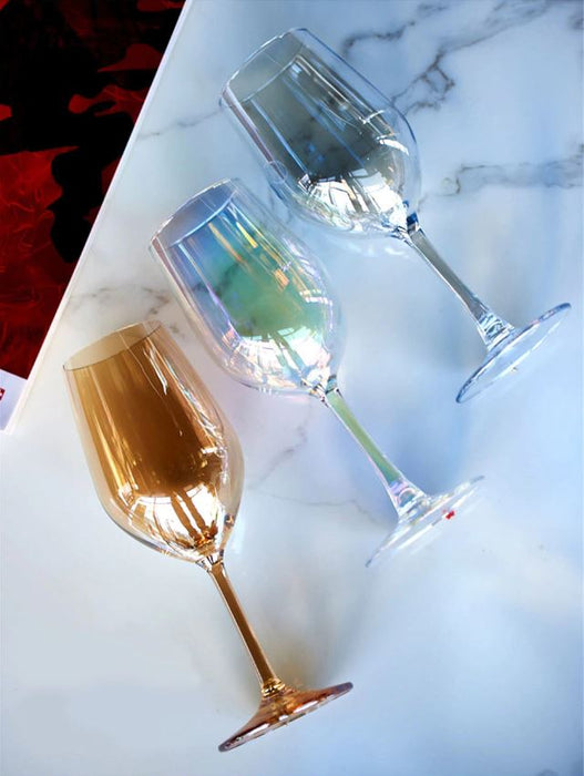 Iridescent Luster Wine Glass