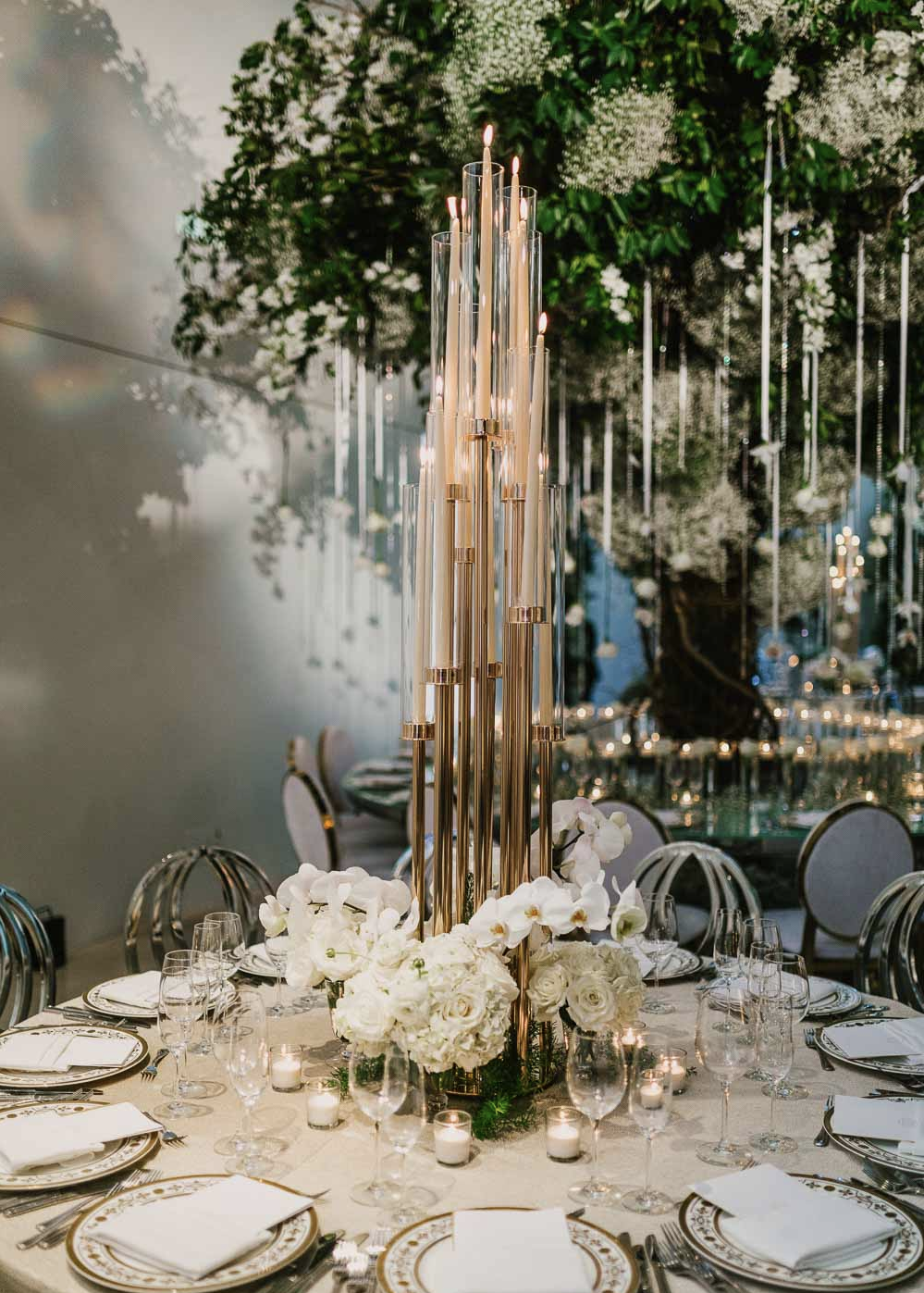 Candelabra centerpiece deals