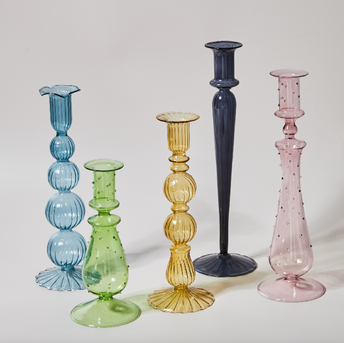 Bubble Glass Candle Holders - Mixed Tall Collection